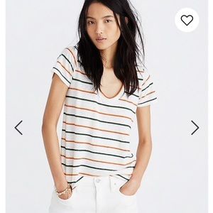 Madewell rainbow stripe t shirt